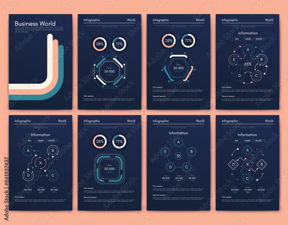 Aufkleber vector graphics infographics with mobile phone. template for creating mobile applications, workflow 