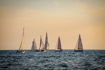 sailboat at sunset