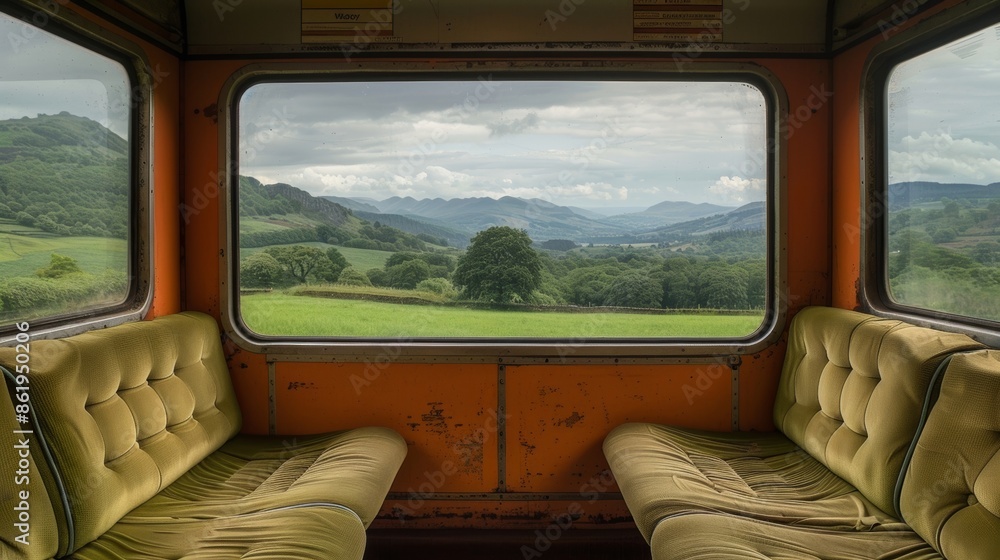 Poster from the windows the hills appear to be melting into the valleys below creating a stunning and surre