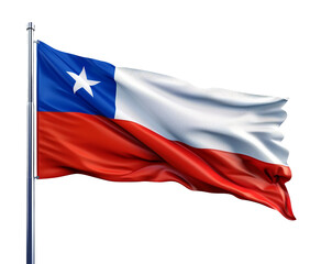 Naklejka premium Flag of Chile isolated on transparent background