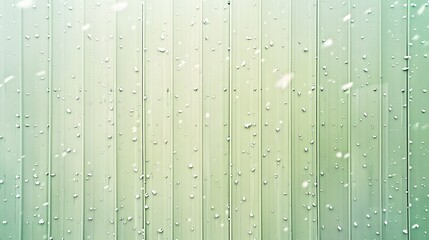 detailed shot of vinyl siding in a soft pistachio green, with delicate snowflakes enhancing its texture and color in the winter landscape