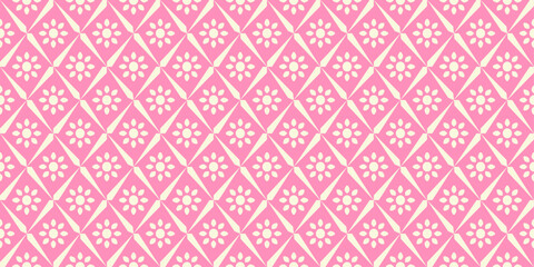 A pattern of pink flowers with a pink background