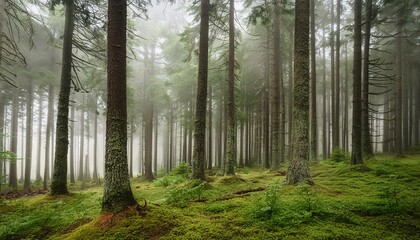 Obraz premium Amazing photos of dense and beautiful forests, showing an atmosphere full of green and lush trees.
