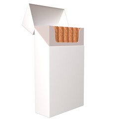 3D realistic blank cigarette packet rendering for mockup, design, etc.  