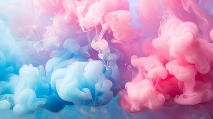 Fototapeta premium Pastel colored smoke clouds in abstract background