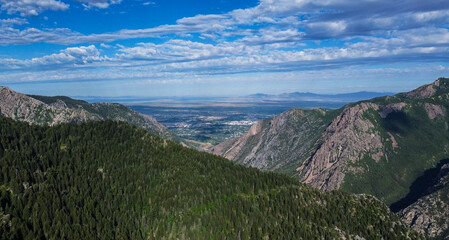 Summer Hiking views in the Mountains of Snowbasin Huntsville Utah 