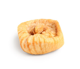 Sweet dried fig on white background