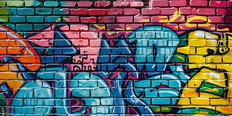 Bright graffiti on the wall