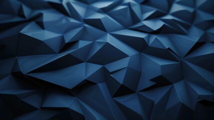 Dark blue paper triangles on black