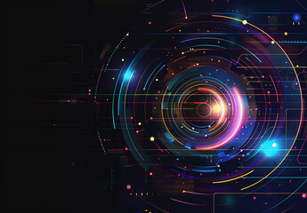 Abstract Technology Network Background Illustration