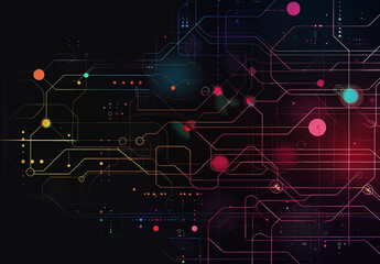 Obraz premium Abstract Technology Network Background Illustration
