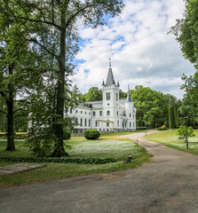 Old fairy-tale palace in Stameriena, Latvia