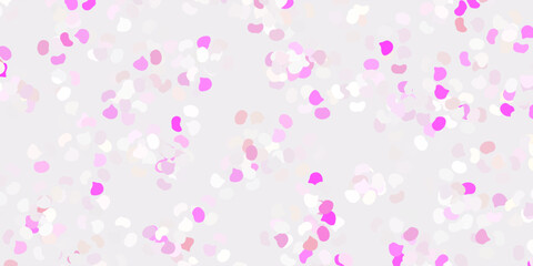 Light pink vector texture with memphis shapes.