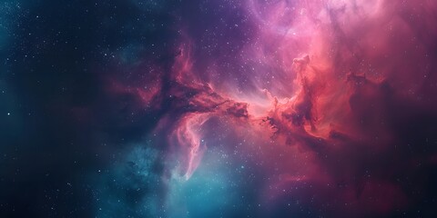 Fototapeta premium Colorful Space Scene for Fantasy Design