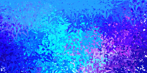 Dark pink, blue vector template with triangle shapes.