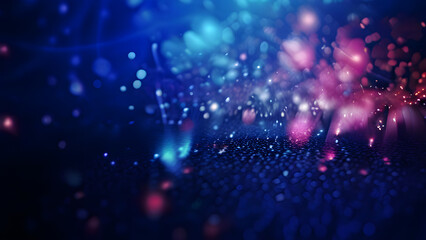 Abstract blue and pink particles background, gradient
