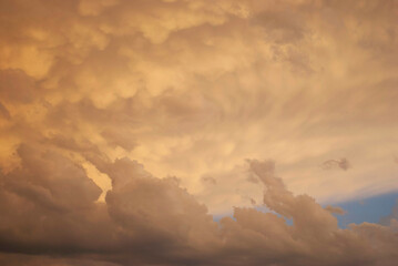 Fototapeta premium storm clouds illuminated by the sun
