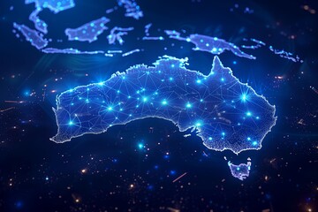 photo of Australian tech infrastructure and network connectivity map