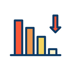 loss chart money  business icon