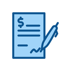 business contract client paper icon 