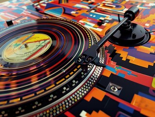 Turntable with clock