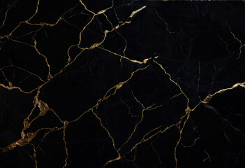 Black Marble Texture, Golden Veins, High Gloss Marble For Abstract Interior Home Decoration And Ceramic Wall Tiles And Floor Tiles Surface.