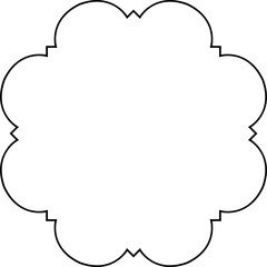 Islamic Frame Background Black and White