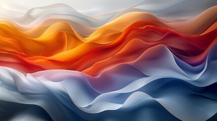 An abstract depiction of fluidity, with flowing lines, curves, and a harmonious blend of colors, evoking a sense of motion and elegance in design. Illustration, Minimalism,