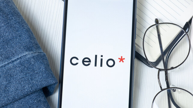 New York, USA - 21 June 2024: Celio Logo on Phone Screen, Company Icon