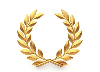 
laurel,Gold award wreath on white background vector illustration