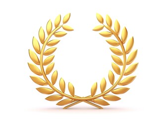 
laurel,Gold award wreath on white background vector illustration