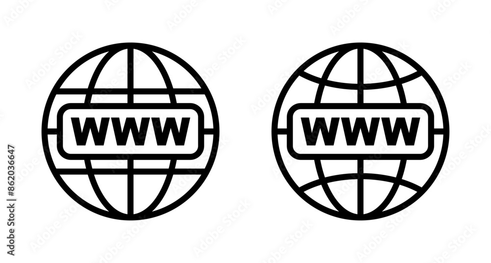 Wall mural web icon vector isolated on white background. website vector icon. internet world vector