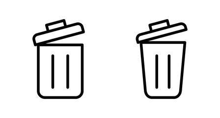 Trash icon vector isolated on white background. trash can icon. Delete icon vector
