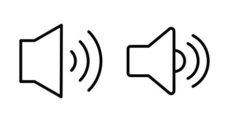 Speaker icon vector isolated on white background. Volume icon. Loudspeaker icon vector. Audio. Sound