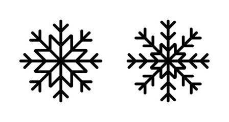 Snowflake icon vector isolated on white background. snow icon vector. Symbol of winter, frozen