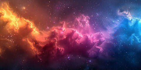 Fototapeta premium Colorful Space Galaxy with Nebula and Stars