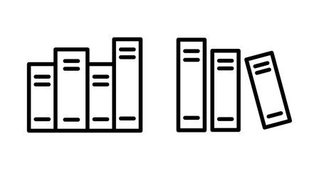 Library icon vector isolated on white background. Book icon vector