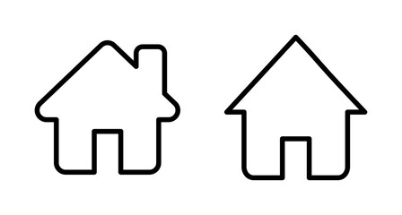 Home icon vector isolated on white background. House vector icon. Address