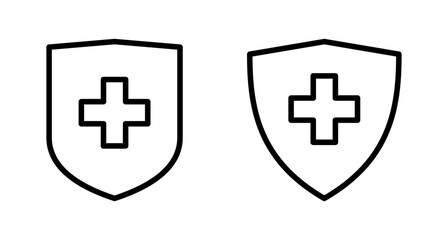 Obraz premium Health insurance icon vector isolated on white background. Insurance health document icon