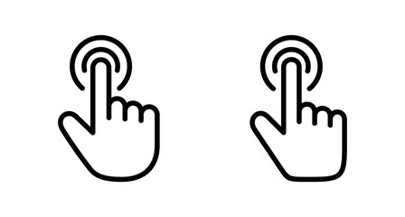 Hand click icon vector isolated on white background. pointer icon vector. hand cursor icon vector