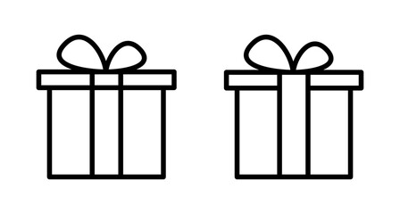 Gift icon vector isolated on white background. gift vector icon.  birthday gift