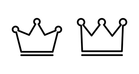 Crown Icon vector isolated on white background. Crown symbol. Crown vector icon