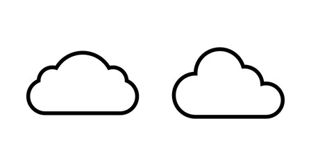 Cloud icon vector isolated on white background. cloud computing icon