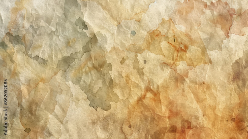 Poster artistic abstract backdrop in warm tones with a textured crumpled paper effect, ideal for classy con