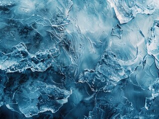 Obraz premium Frozen Water Surface Close Up