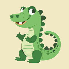 Fototapeta premium cartoon crocodile