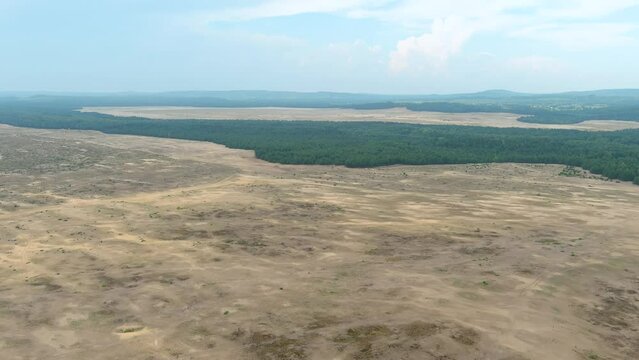 Bledowska Desert aka Polish Sahara aka Pustynia Bledowska. The only desert in Poland and the largest inland area of loose sand in Europe. Silesian Highlands in the Lesser Poland Voivodeship.