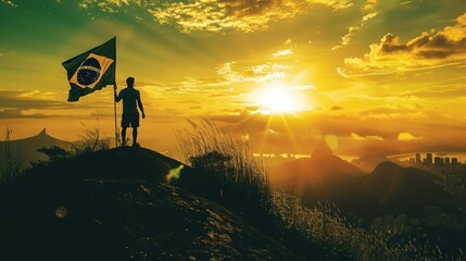 Patriotic celebration: Brazilian independence day, honoring nation's freedom with lively festivities, cultural displays, expressions of national pride, commemorating country's rich history, heritage.