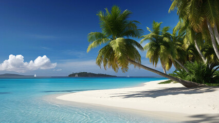 Obraz premium Serene Tropical Beach Haven