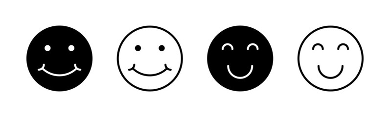 smile icon set. smile emoticon icon. feedback